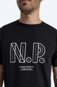 černá Bavlněné tričko Norse Projects Niels Teknisk Logo