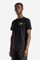 Norse Projects tricou din bumbac Niels Norse x Daniel Frost Kayak print negru N01.0592.9999