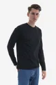 черен Памучна блуза с дълги ръкави Norse Projects Niels Standard Ls Чоловічий