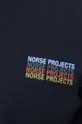 granatowy Norse Projects t-shirt bawełniany Niels Logo Stack