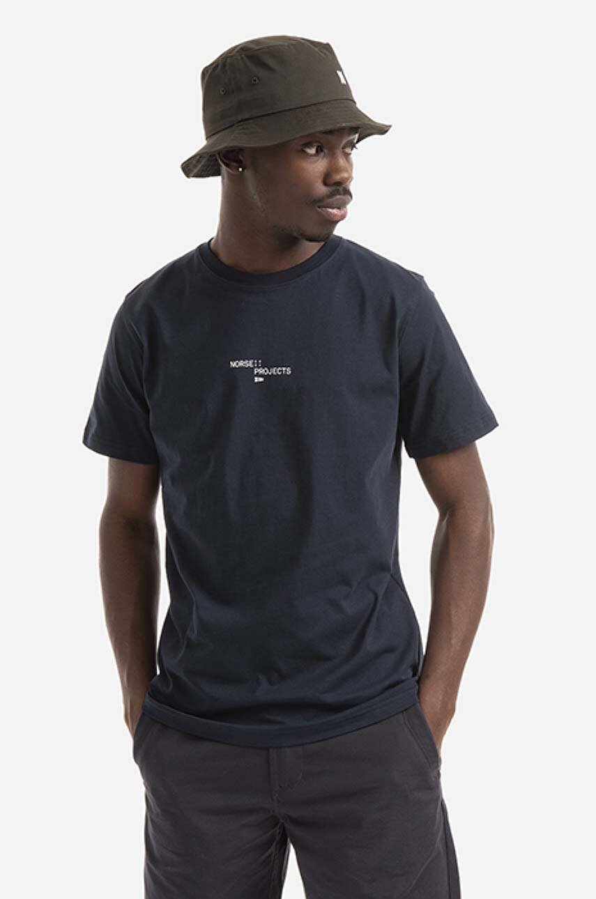 navy Norse Projects cotton t-shirt Niels Nautical Logo Men’s