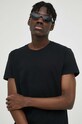 Samsoe Samsoe tricou din bumbac negru M00012003