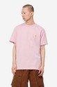 Carhartt WIP cotton t-shirt Chase cotton pink I026391.PALE.QUART