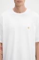 Oblečenie Bavlnené tričko Carhartt WIP Chase I026391.WHITE.GOLD biela