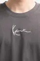 γκρί Βαμβακερό μπλουζάκι Karl Kani Small Signature Heavy Jersey