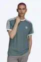 zielony adidas Originals t-shirt bawełniany Classics 3-Stripes Tee Męski