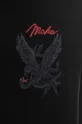 negru Maharishi tricou din bumbac Maha Eagle vs. Snake