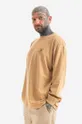 καφέ Βαμβακερή μπλούζα με μακριά μανίκια Carhartt WIP Ανδρικά