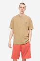 Carhartt WIP cotton t-shirt cotton brown I029949.DUSTY.H.BR
