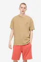 brązowy Carhartt WIP t-shirt bawełniany Męski