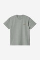 Odzież Carhartt WIP t-shirt bawełniany I029956.GREY.HEATH szary