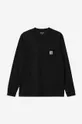 μαύρο Βαμβακερή μπλούζα με μακριά μανίκια Carhartt WIPL/S Pocket T-Shirt
