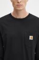 Bavlněné tričko s dlouhým rukávem Carhartt WIP L/S Pocket T-Shirt I030437.89XX