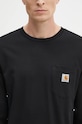 Carhartt WIP longsleeve bawełniany L/S Pocket T-Shirt I030437.89XX czarny