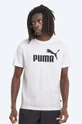 bílá Bavlněné tričko Puma Essentials Pánský