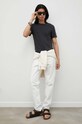 American Vintage tricou din bumbac MDEC1C negru AA00