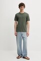 American Vintage tricou din bumbac MFAK02A verde AA00