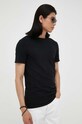 American Vintage t-shirt bawełniany T-SHIRT MC COL ROND MBYSA18B czarny AA00