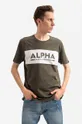 зелений Бавовняна футболка Alpha Industries Чоловічий