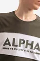 зелений Бавовняна футболка Alpha Industries