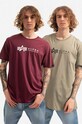 Alpha Industries t-shirt in cotone Alpha Label T 2 Pack slim verde 118534.642