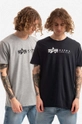 multicolor Alpha Industries t-shirt bawełniany 2-pack Alpha Label T 2 Pack Męski