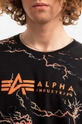 чёрный Хлопковая футболка Alpha Industries