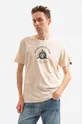 béžová Bavlnené tričko Alpha Industries Pánsky