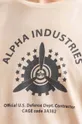 bež Bombažna kratka majica Alpha Industries