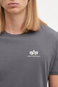 Alpha Industries t-shirt in cotone grigio 188505.136