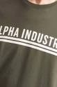 зелений Бавовняна футболка Alpha Industries