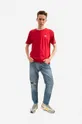 Alpha Industries t-shirt bawełniany Backprint czerwony