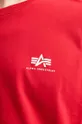 crvena Pamučna majica Alpha Industries Backprint