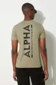 Alpha Industries cotton T-shirt Backprint cotton green 128507.154