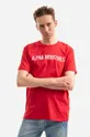 crvena Pamučna majica Alpha Industries Muški