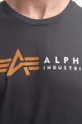 siva Pamučna majica Alpha Industries