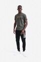 Bombažna kratka majica Alpha Industries 118502.142 zelena AA00