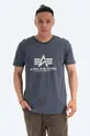 Alpha Industries tricou din bumbac melanj gri 100501.136