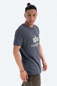Bavlnené tričko Alpha Industries 100501.136 sivá