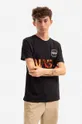 negru Alpha Industries tricou din bumbac De bărbați