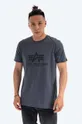 szary Alpha Industries t-shirt bawełniany Basic T-Shirt Męski
