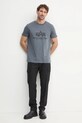 Памучна тениска Alpha Industries Basic T-Shirt 100501.412 сив AA00