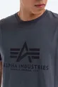 šedá Bavlněné tričko Alpha Industries Basic T-Shirt