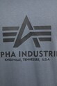 Памучна тениска Alpha Industries Basic T-Shirt 100501.412 сив