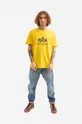 Bavlnené tričko Alpha Industries žltá