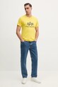 Bavlnené tričko Alpha Industries 100501.465 žltá AA00