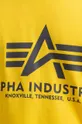 κίτρινο Βαμβακερό μπλουζάκι Alpha Industries