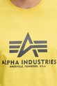 Bavlněné tričko Alpha Industries 100501.465 žlutá