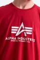 czerwony Alpha Industries t-shirt bawełniany