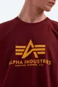 бордо Хлопковая футболка Alpha Industries Basic T-Shirt